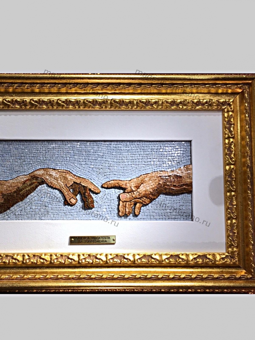 Mosaico La creazione di Adamo