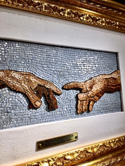Mosaico La creazione di Adamo