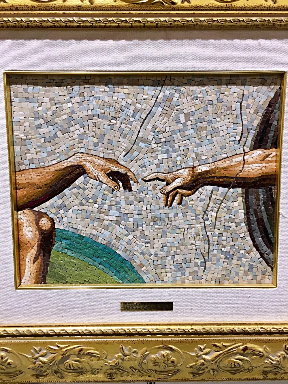 Mosaico La creazione di Adamo (Michelangelo di Buonarroti)