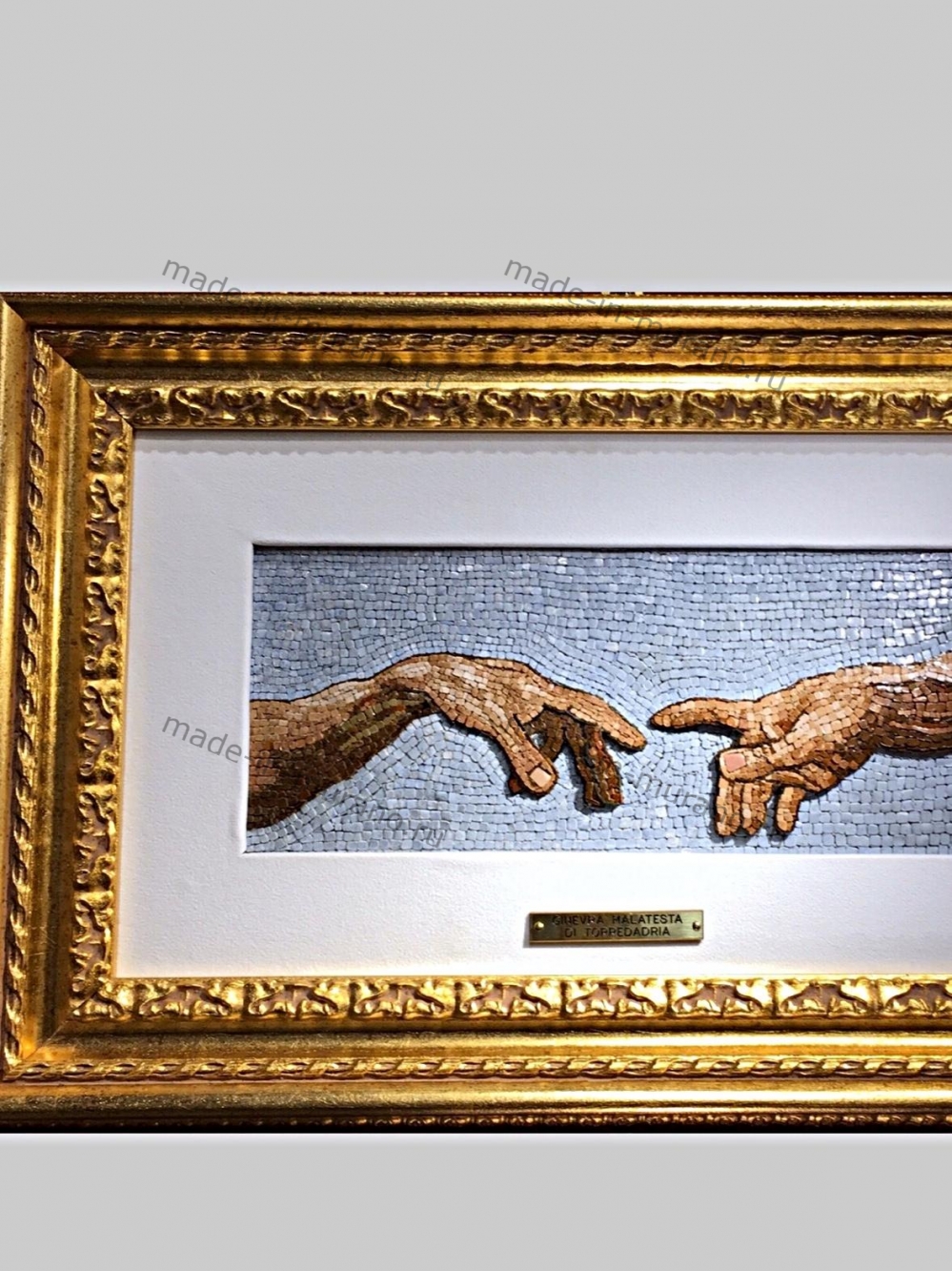 Mosaico La creazione di Adamo